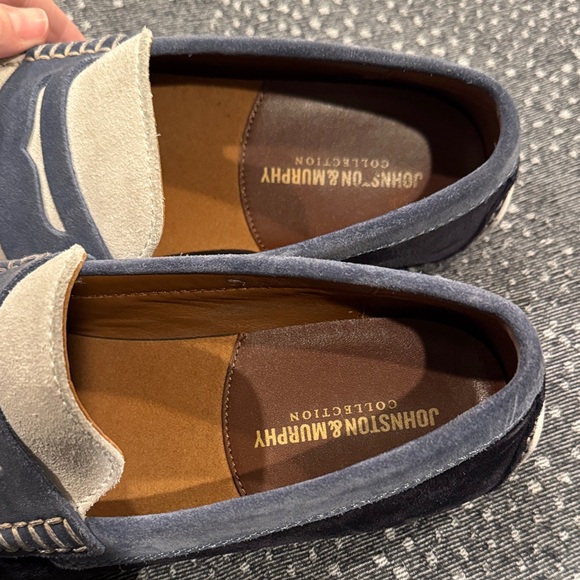 Johnston & Murphy Men’s Navy and White Baldwin Driver Loafers size 9.5 - Picture 4 of 9
